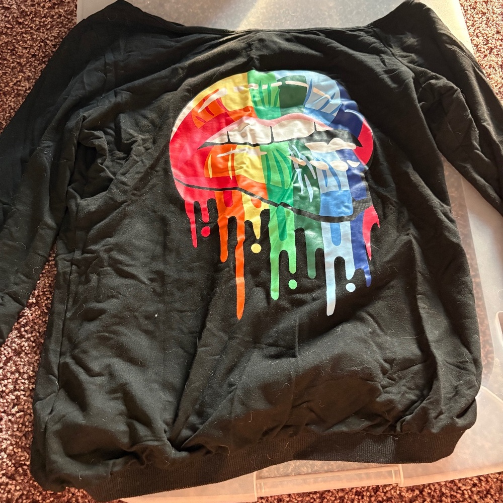 off the shoulder women’s sweatshirt